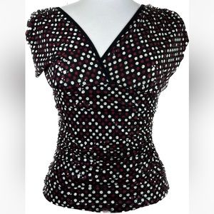 Sugar Tart Medium V-Neck on the Front & Back with  Polkadots Top & Palet…